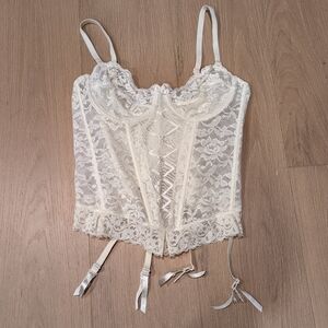 Vintage Cream Lace Corset Lingerie